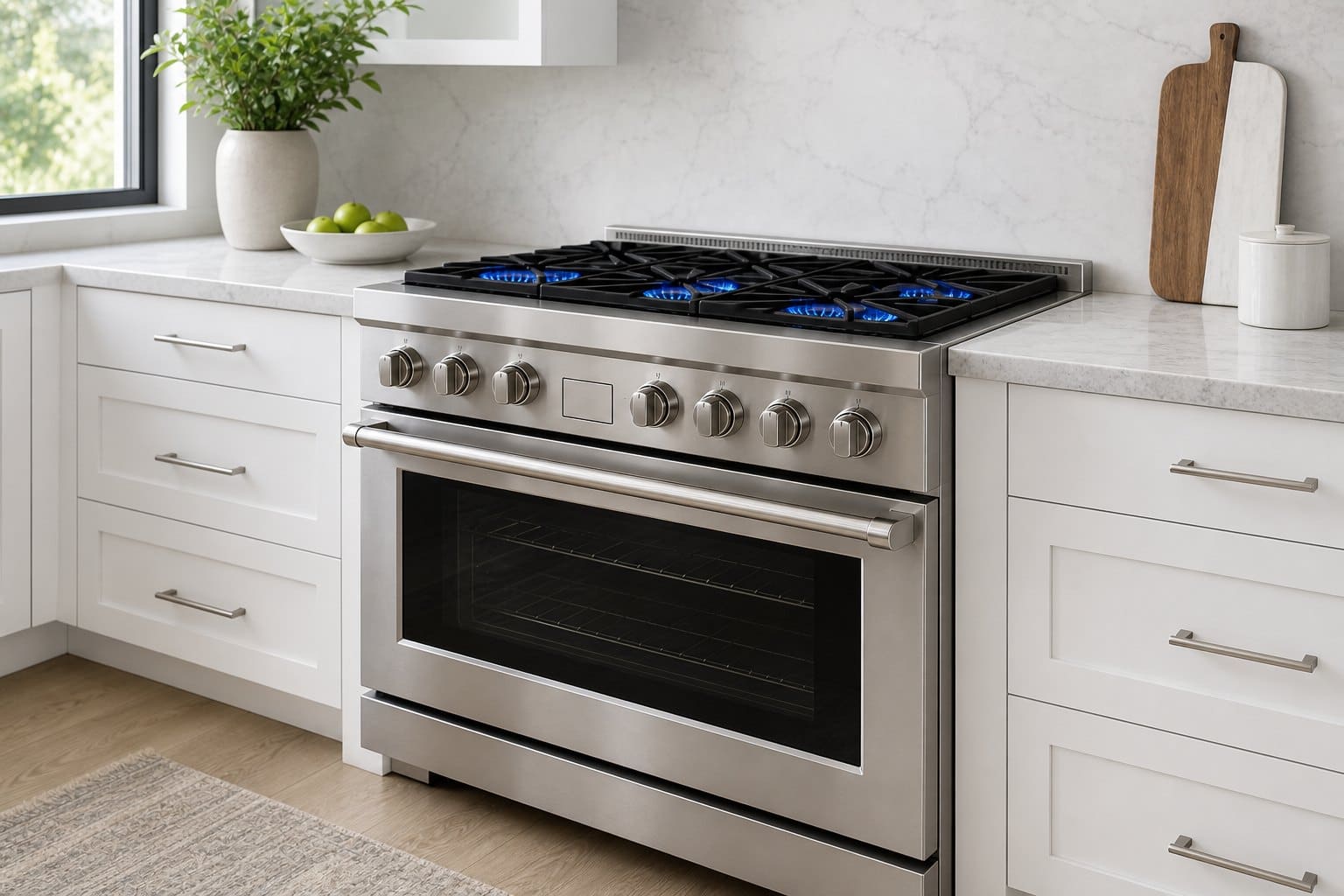 Thermador built-in cooking appliance in a luxury Los Gatos kitchen